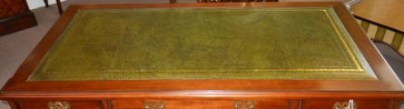 Desk Leather Leathers Title, Green Leather Desk Pad